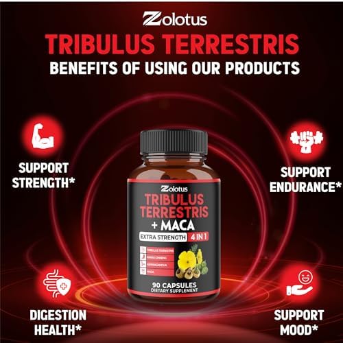 Zolotus 2 Paquetes de Tribulus Terrestris con Raíz de Maca, Raíz de Ashwagandha y Ginseng Panax - Suministro para 6 Meses - imagen 7