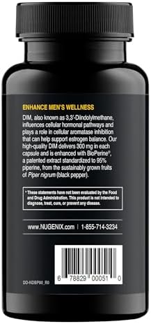 Suplemento Nugenix Essentials DIM 305 mg Diindolilmetano y BioPerine para el Equilibrio Hormonal, 90 Cápsulas - imagen 3