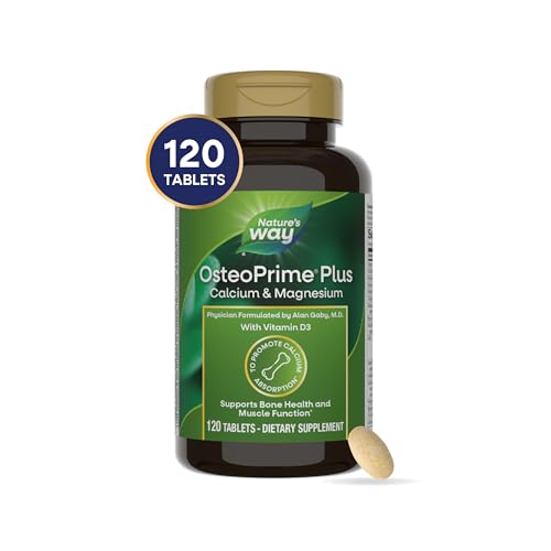 Nature's Way Osteo Plus Calcio y Magnesio, Apoya la Salud Ósea y Función Muscular*, con Vitaminas D3 y K2, Vegetariano, 120 Tabletas - imagen 1