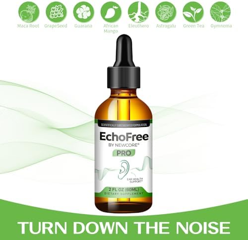 NEWCORE EchoFree PRO 2oz Fórmula Líquida para Bienestar Auditivo con Picolinato de Cromo, Ginkgo Biloba y GABA - Apoyo Diario Vegano para Enfoque y - imagen 2
