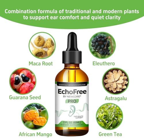 NEWCORE EchoFree PRO 2oz Fórmula Líquida para Bienestar Auditivo con Picolinato de Cromo, Ginkgo Biloba y GABA - Apoyo Diario Vegano para Enfoque y - imagen 4