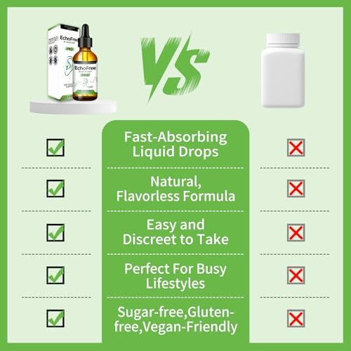 NEWCORE EchoFree PRO 2oz Fórmula Líquida para Bienestar Auditivo con Picolinato de Cromo, Ginkgo Biloba y GABA - Apoyo Diario Vegano para Enfoque y - imagen 5