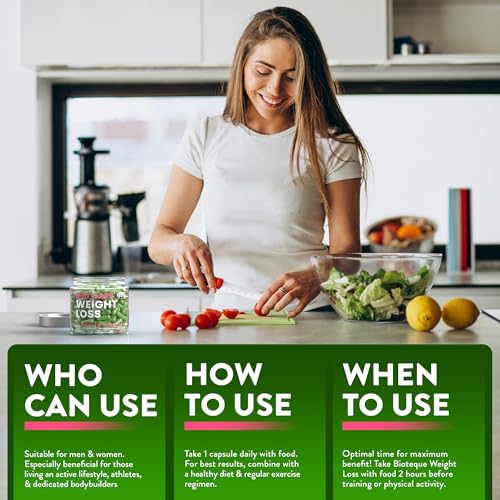 Cápsulas para Pérdida de Peso BIOTEQUELAB, Suplemento Natural para Suprimir el Apetito y Quemar Grasa, 60 Píldoras con Extracto de Café Verde y - imagen 6