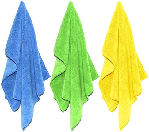 Toalla de Microfibra POLYTE para Limpieza (16x24 in, Paquete de 18, Azul, Verde, Amarillo) - imagen 2