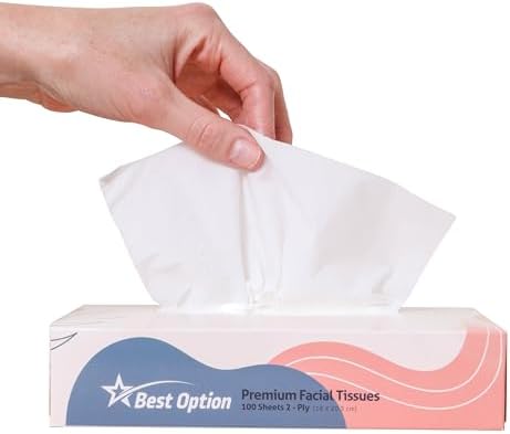 Papel Facial Suave de 2 Capas, Blanco, Caja de 100 Piezas | Profesional, Suave y Duradero | Ideal para Baño, Oficina, Negocios, Escuela (12 Cajas, - imagen 3