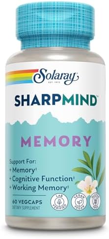 SOLARAY SharpMind Fórmula para la Memoria - Suplemento para la Concentración y Memoria - Cognivia, Gotu Kola y Hongo Chaga - Alternativa a Ginkgo - imagen 1