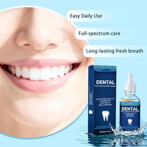 Gotas Transparentes de Fortalecimiento del Esmalte Cavity Healing Tooth Armor con Hidroxiapatita, Solución Diaria para la Salud Bucal y Defensa - imagen 4
