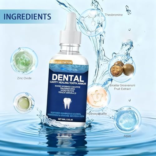 Gotas Transparentes de Fortalecimiento del Esmalte Cavity Healing Tooth Armor con Hidroxiapatita, Solución Diaria para la Salud Bucal y Defensa - imagen 5