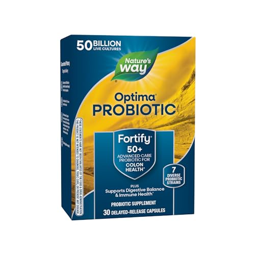 Probiotico Fortify Optima de Nature's Way para Adultos 50+, 50 Mil Millones de Culturas Vivas, Apoya la Salud Digestiva e Inmunológica, 30 Cápsulas - imagen 3