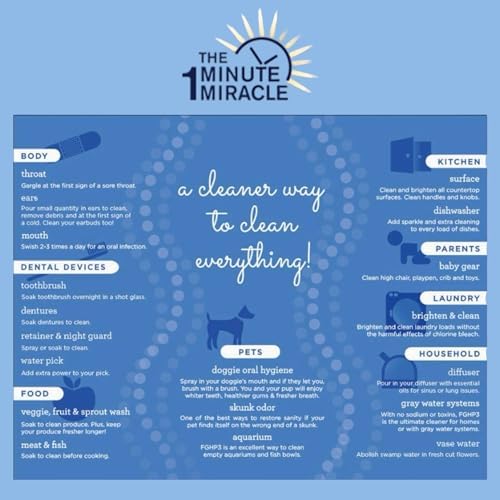 Peróxido de Hidrógeno al 3% Grado Alimenticio - Botella Spray de 16 oz - Recomendado por el libro The One Minute Cure y elegido por profesionales de - imagen 3