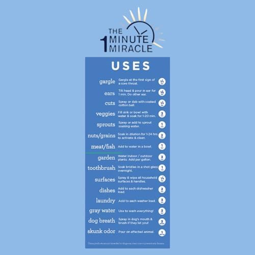 Peróxido de Hidrógeno al 3% Grado Alimenticio - Botella Spray de 16 oz - Recomendado por el libro The One Minute Cure y elegido por profesionales de - imagen 4