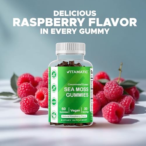 Gomitas de Musgo Marino Irlandés Vitamatic con Algas Marinas y Raíz de Bardana – Suplemento Botánico Vegano, No GMO – 60 Piezas - Paquete de 3 - imagen 7
