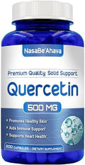 Cápsulas de Quercetina 500mg | Suplemento Antioxidante Vegano de Alta Potencia para Piel, Corazón e Inmunidad | Sin Gluten | Hecho en EE. UU. (200 - imagen 1
