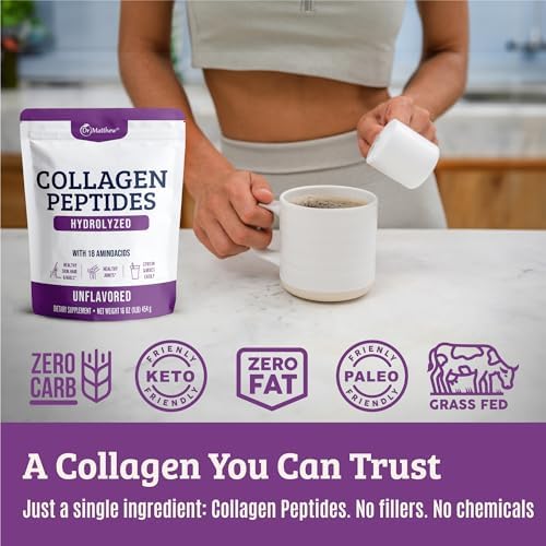 Colágeno Hidrolizado en Polvo Dr. Matthew - Suplemento Proteico Sin Sabor de Res Alimentada con Pasto para Piel, Cabello y Articulaciones - No GMO, - imagen 2