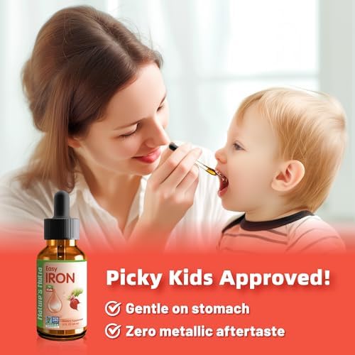 Nature's Nutra Easy Iron, Hierro Líquido Premium para Bebés, Niños y Adolescentes, Ferrochel, Anemia, No GMO, Kosher, 2 Fl. Oz (60ml) - imagen 4