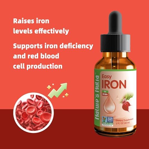 Nature's Nutra Easy Iron, Hierro Líquido Premium para Bebés, Niños y Adolescentes, Ferrochel, Anemia, No GMO, Kosher, 2 Fl. Oz (60ml) - imagen 6