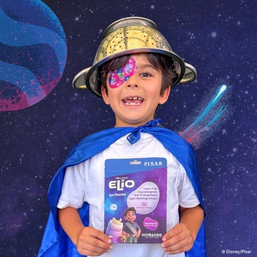 Parche ocular Disney & Pixar Elio para niños 30 piezas | Hipoalergénico, transpirable, diseños divertidos | Apoyo para tratamiento de ojo vago - imagen 5