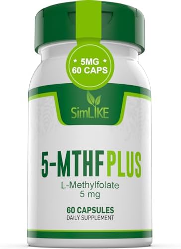 Simlike Folato Activo (5-MTHF) con Complejo de Vitaminas B, B12, B2 y B6 - Apoya la Metilación y Niveles Saludables de Homocisteína - Sin Gluten, Sin - imagen 1