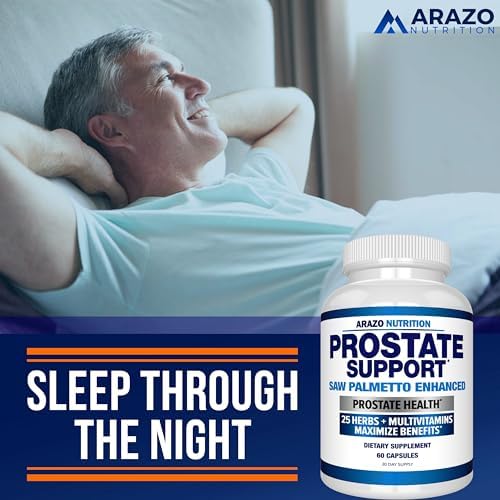 Suplemento para la Próstata Arazo Nutrition - Saw Palmetto + 25 Hierbas - Reduce la Micción Frecuente, Pérdida de Cabello y Apoya la Vitalidad - - imagen 5