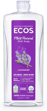 ECOS Jabón Líquido para Trastes Dishmate de 25 Oz con Lavanda (Paquete de 3) - imagen 1
