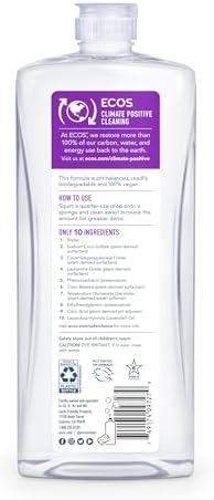 ECOS Jabón Líquido para Trastes Dishmate de 25 Oz con Lavanda (Paquete de 3) - imagen 2