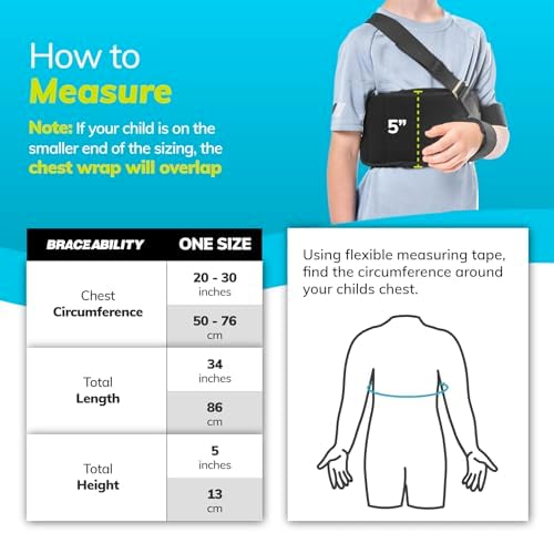 Inmovilizador de Hombro Pediátrico BraceAbility | Faja de Brazo para Niños para Fracturas de Clavícula y Lesiones de Hombro - Talla Infantil - imagen 2