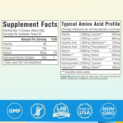 Colágeno Hidrolizado en Polvo Terranics, de Res Alimentada con Pasto, Tipo I y III, Sin Azúcar ni Hormonas, Apoyo a la Belleza, 16oz - imagen 2