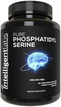 Suplemento de Fosfatidilserina Intelligent Labs 100mg, 90 Cápsulas de Alta Potencia, 100% Libre de Soja y Alérgenos, Fosfatidilserina Pura de - imagen 1