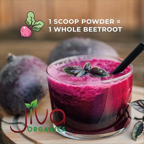 Jiva Organics Polvo de Remolacha Orgánica 4.5 Libras - 10% Extra, No GMO, Sin Gluten, Soluble en Agua, Ideal para Batidos, Suplemento de Remolacha - imagen 4