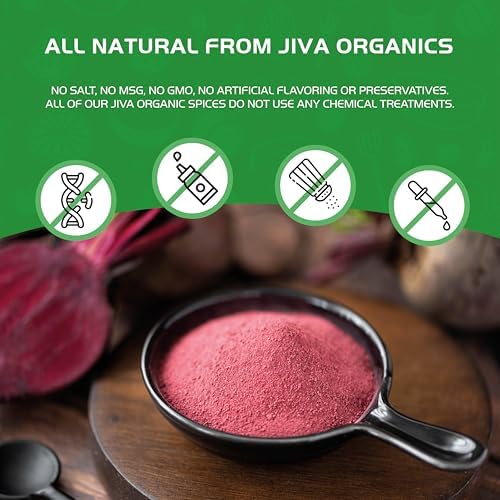 Jiva Organics Polvo de Remolacha Orgánica 4.5 Libras - 10% Extra, No GMO, Sin Gluten, Soluble en Agua, Ideal para Batidos, Suplemento de Remolacha - imagen 7