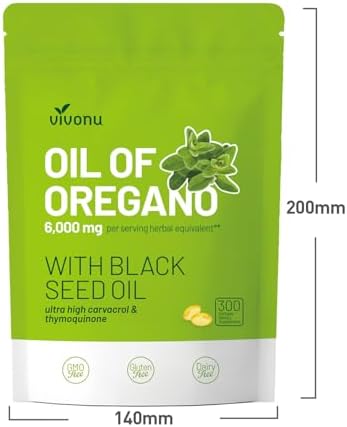 Cápsulas de Aceite de Orégano MicaNutra, Aceite de Orégano Balanceado con Aceite de Semilla Negra, Softgels Orgánicos, Carvacrol, Timoquinona, No - imagen 7