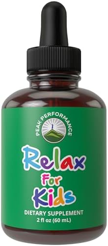 Peak Performance Kids Calm Gotas Líquidas - Suplemento Vegano para Relajación y Sueño - Sin Sabor al Mezclarse con Agua - Sin Azúcar, 9 en 1, 2 fl oz - imagen 1
