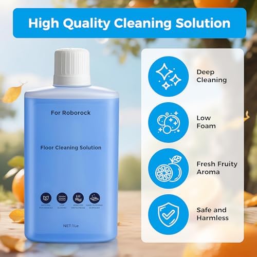 Solución de limpieza para pisos compatible con aspiradoras Roborock y limpiadoras en húmedo y seco, limpia profundamente sin dejar residuos. 1L, - imagen 3