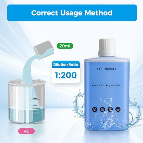 Solución de limpieza para pisos compatible con aspiradoras Roborock y limpiadoras en húmedo y seco, limpia profundamente sin dejar residuos. 1L, - imagen 7