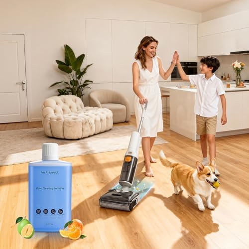 Solución de limpieza para pisos compatible con aspiradoras Roborock y limpiadoras en húmedo y seco, limpia profundamente sin dejar residuos. 1L, - imagen 8