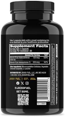 Jocko Vitamina D3 + K2 - Suplemento de Vitamina para la Salud Ósea y Inmunológica - imagen 2
