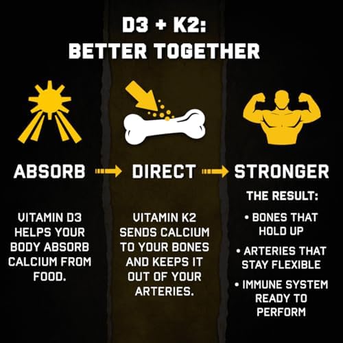 Jocko Vitamina D3 + K2 - Suplemento de Vitamina para la Salud Ósea y Inmunológica - imagen 4
