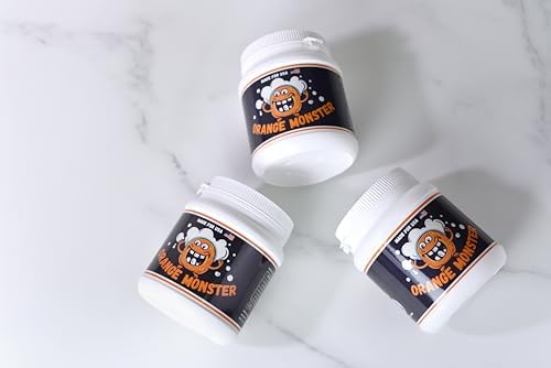 Limpiador de Vidrio en Polvo Orange Monster, Fórmula Sin Frotar, Elimina Resina y Residuos, Tamaño de 1 lb, Ideal para Superficies de Vidrio, Metal y - imagen 5
