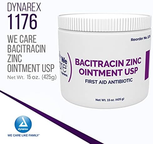Pomada de Zinc Bacitracina Dynarex USP - Tratamiento para Cortes Menores, Erupciones por Pañal e Irritaciones - 1 Tarro - 15 oz / 425 Grams (El - imagen 3