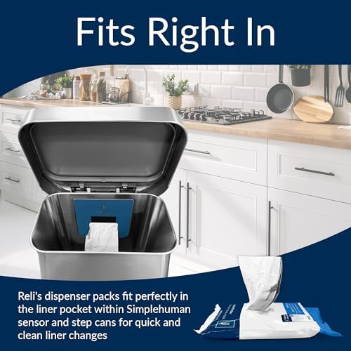 Reli. SuperFit Código J (120 Piezas) | Compatible con Simplehuman Código J | Bolsas de Basura con Cuerda | Paquete de Dispensador | 30-45 Litros / - imagen 4