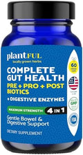 Probióticos y Enzimas Digestivas 4 en 1 - Salud Digestiva Completa para Hombres y Mujeres - Alivio de Gas y Distensión - 60 Cápsulas No GMO - imagen 1
