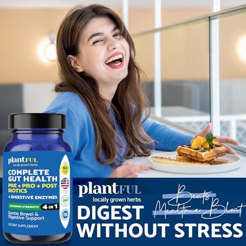 Probióticos y Enzimas Digestivas 4 en 1 - Salud Digestiva Completa para Hombres y Mujeres - Alivio de Gas y Distensión - 60 Cápsulas No GMO - imagen 5