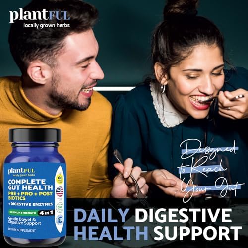 Probióticos y Enzimas Digestivas 4 en 1 - Salud Digestiva Completa para Hombres y Mujeres - Alivio de Gas y Distensión - 60 Cápsulas No GMO - imagen 6