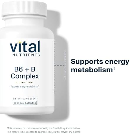 Vitaminas B6 y B Complejo de Vital Nutrients - Vitaminas B Metiladas Veganas para Energía, Metabolismo y Salud Cardiaca - 60 Cápsulas Sin Gluten, - imagen 7