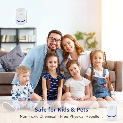 Repelente Ultrasónico HOMEPAC 2026 Mejorado, Control de Plagas Interior para Cucarachas, Hormigas, Moscas, Mosquitos y Roedores, 6 Piezas - imagen 3