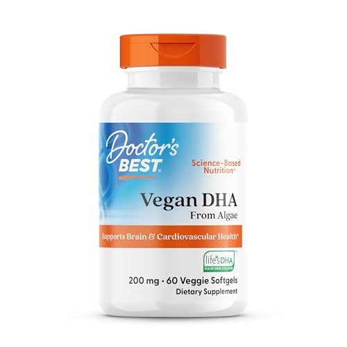 Doctors Best DHA Vegano de Algas - Suplemento Omega 3 a Base de Plantas para Hombres y Mujeres, Apoya la Memoria, Cerebro y Salud Cardiovascular, No - imagen 5
