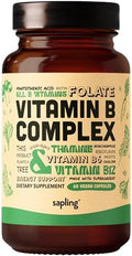 Sapling Complejo de Vitaminas B Vegano - Mezcla de Alimentos Integrales con Vitaminas Esenciales B1, B2, B3, B5, B6, B7, Folato, B12 - 60 Cápsulas - imagen 1