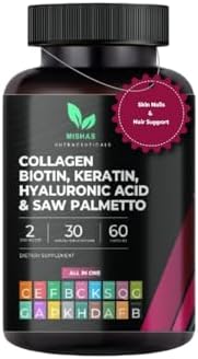 Píldoras de Colágeno Múltiple para el Cabello - Biotina 10,000mcg, Queratina y Ácido Hialurónico - Vitaminas para el Crecimiento del Cabello, Piel y - imagen 1