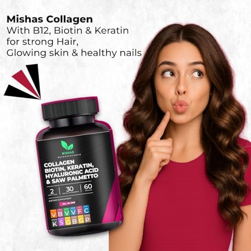 Píldoras de Colágeno Múltiple para el Cabello - Biotina 10,000mcg, Queratina y Ácido Hialurónico - Vitaminas para el Crecimiento del Cabello, Piel y - imagen 2
