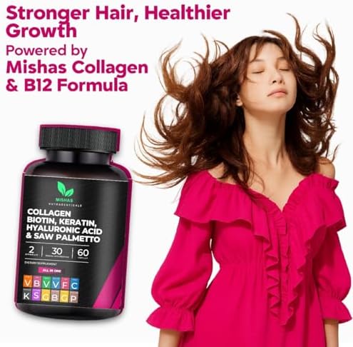 Píldoras de Colágeno Múltiple para el Cabello - Biotina 10,000mcg, Queratina y Ácido Hialurónico - Vitaminas para el Crecimiento del Cabello, Piel y - imagen 5